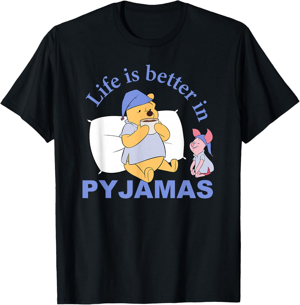 Disney Winnie the Pooh Life Is Better In Pyjamas Sleepover T-Shirt