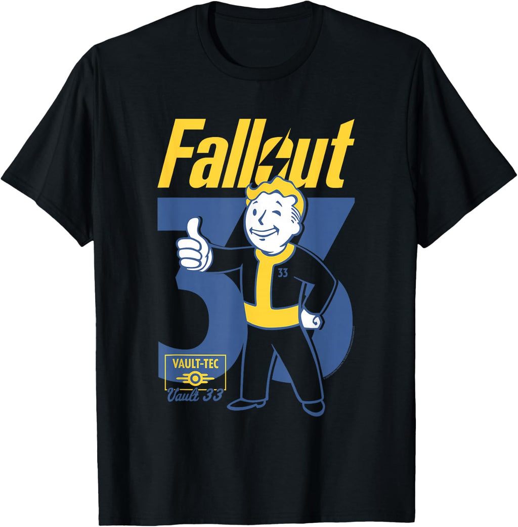 Fallout 33 Vault Boy Pose Vault-Tec TV Show T-Shirt