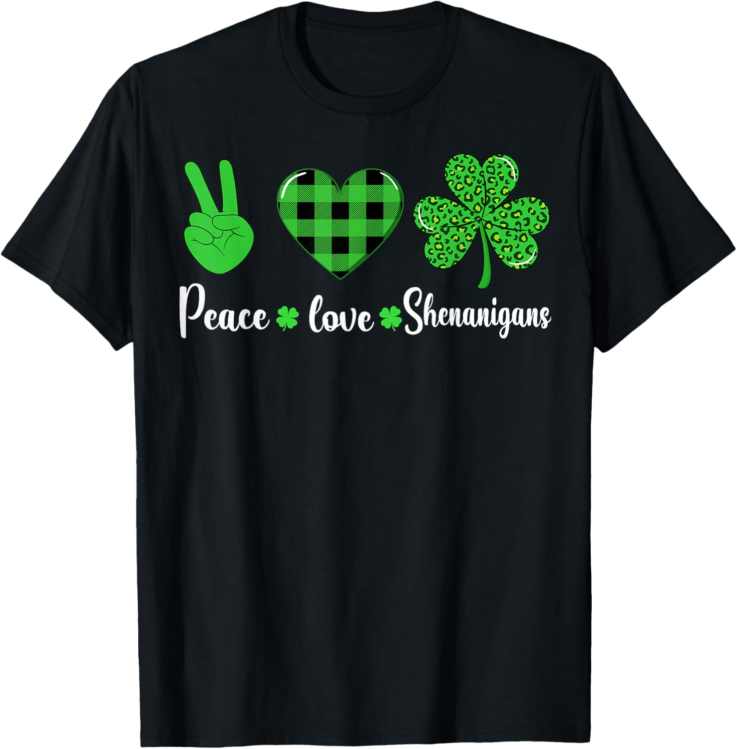 St Patricks day Shamrock Shenanigans leopard lucky women boy T-Shirt