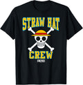 One Piece Anime Straw Hat Crew Athletic Type Jolly Rogers T-Shirt