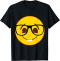 Official Emoji Nerd Glasses Yellow Smile Face T-Shirt
