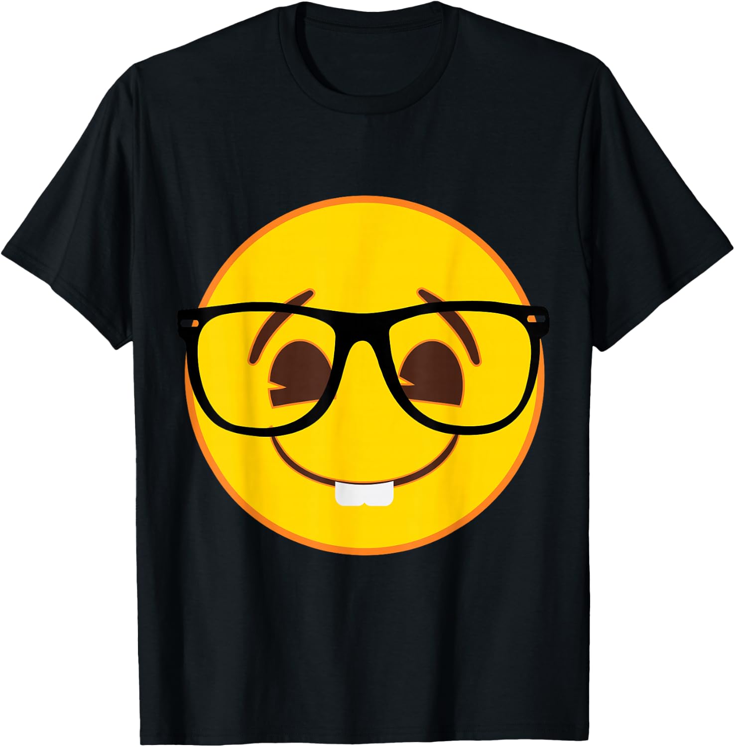 Official Emoji Nerd Glasses Yellow Smile Face T-Shirt