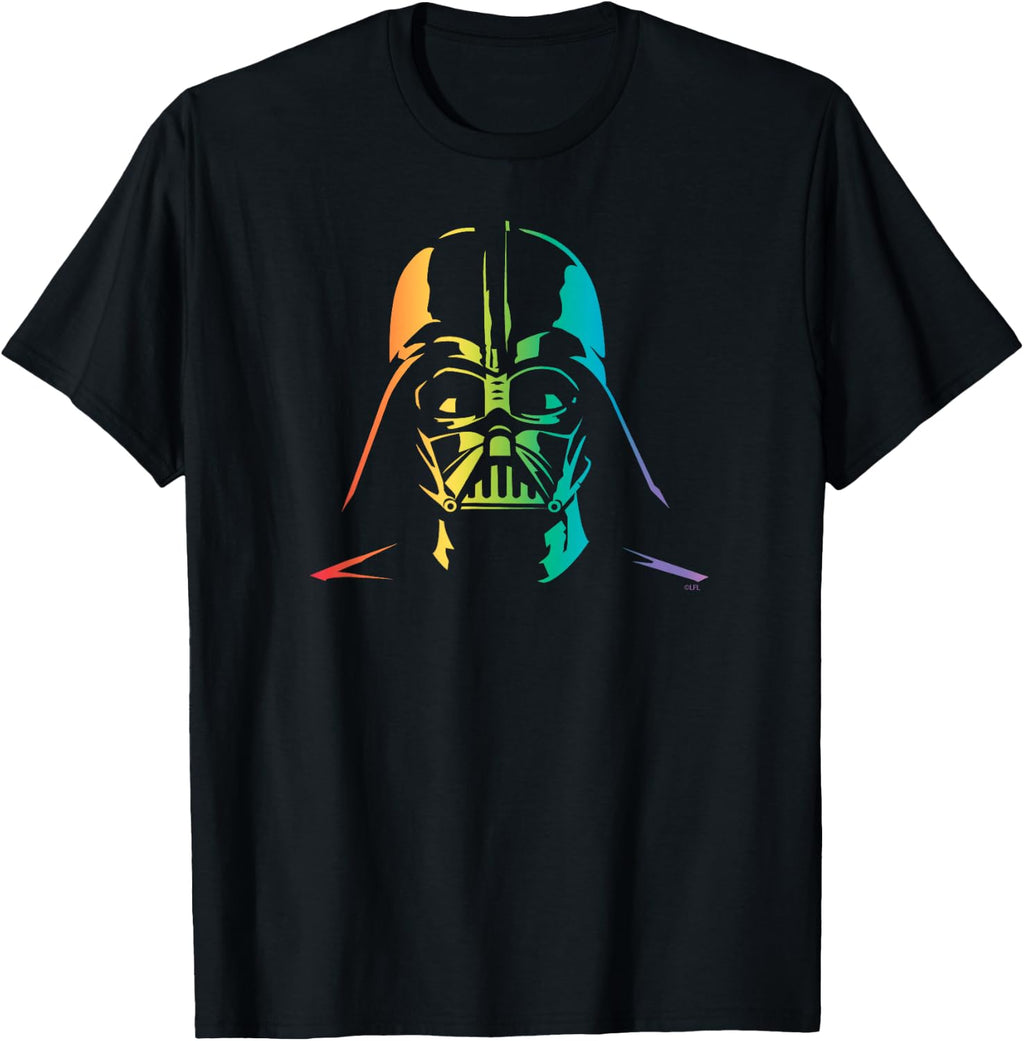 Star Wars Darth Vader Gradient Rainbow Pride T-Shirt