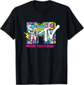 MTV Retro Bubble Art Vintage Moon Man T-Shirt