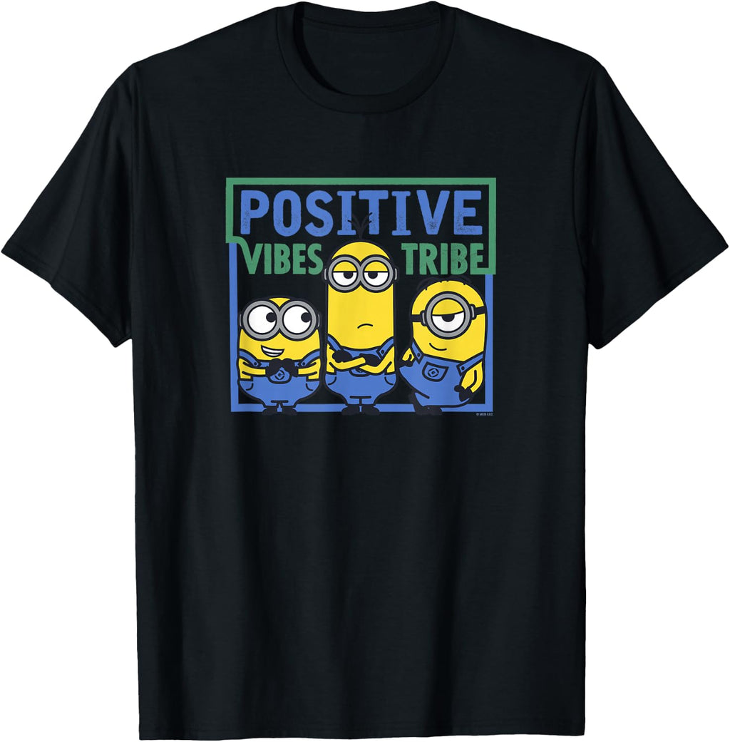 Minions Positive Vibes Tribe Group Shot T-Shirt