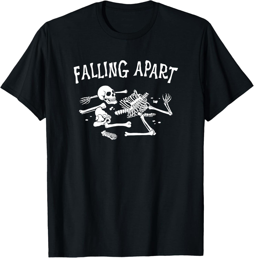 Falling Apart Skeleton, Skull Bone Pile T-Shirt