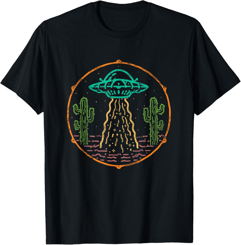 Retro UFO Aliens Extraterrestrial Outer Space Ship Galaxy T-Shirt