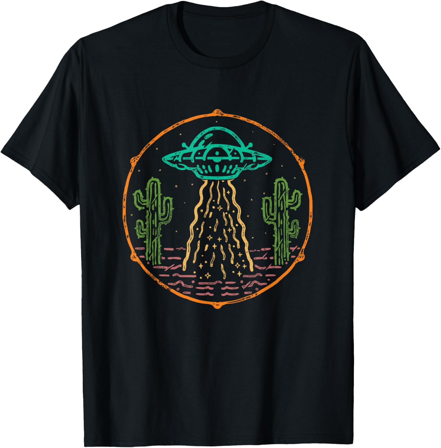 Retro UFO Aliens Extraterrestrial Outer Space Ship Galaxy T-Shirt