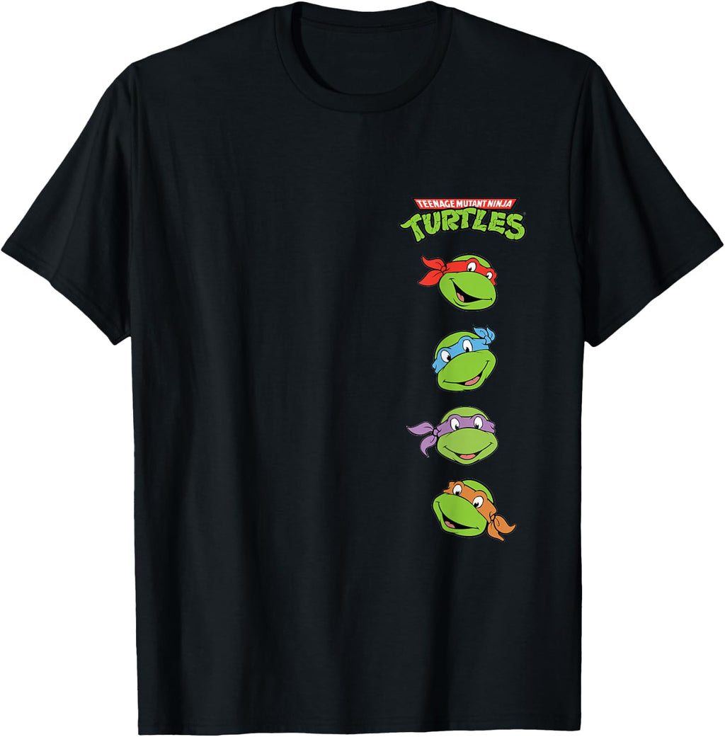 Teenage Mutant Ninja Turtles Happy Character Stack Retro T-Shirt