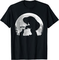 Fun Hand Boop Nose Bigfoot Sasquatch Cat Full Moon T-Shirt