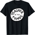 Dr. Seuss Teacher of All Things Red Emblem T-Shirt