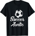 Soccer Auntie Shirt, Cute Funny Player Fan Gift T-Shirt
