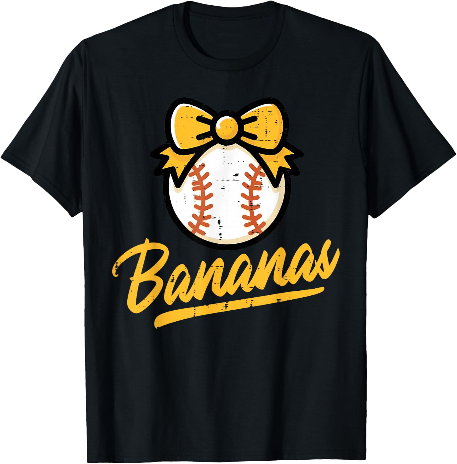 Banana Coquette Bow Cute Girls Kids Women T-Shirt