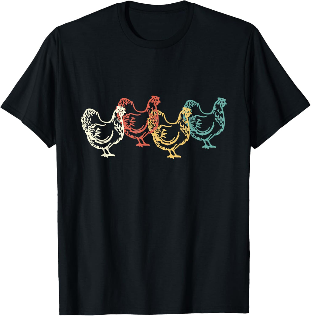 Chicken Vintage T Shirt Funny Poultry Farmer Gifts Tee Man W T-Shirt
