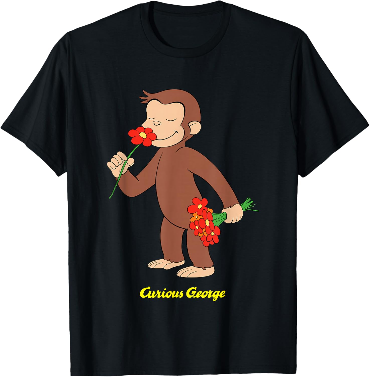 Curious George Stop and Smell The Flowers T-Shirt