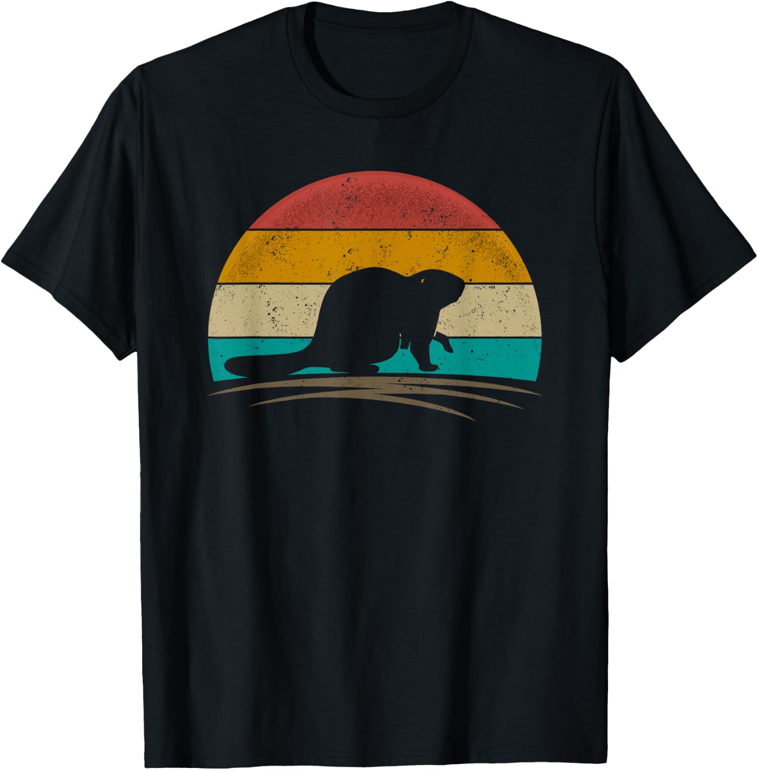 Beaver Retro Vintage Castor Rodent Animal Beaver Lover T-Shirt
