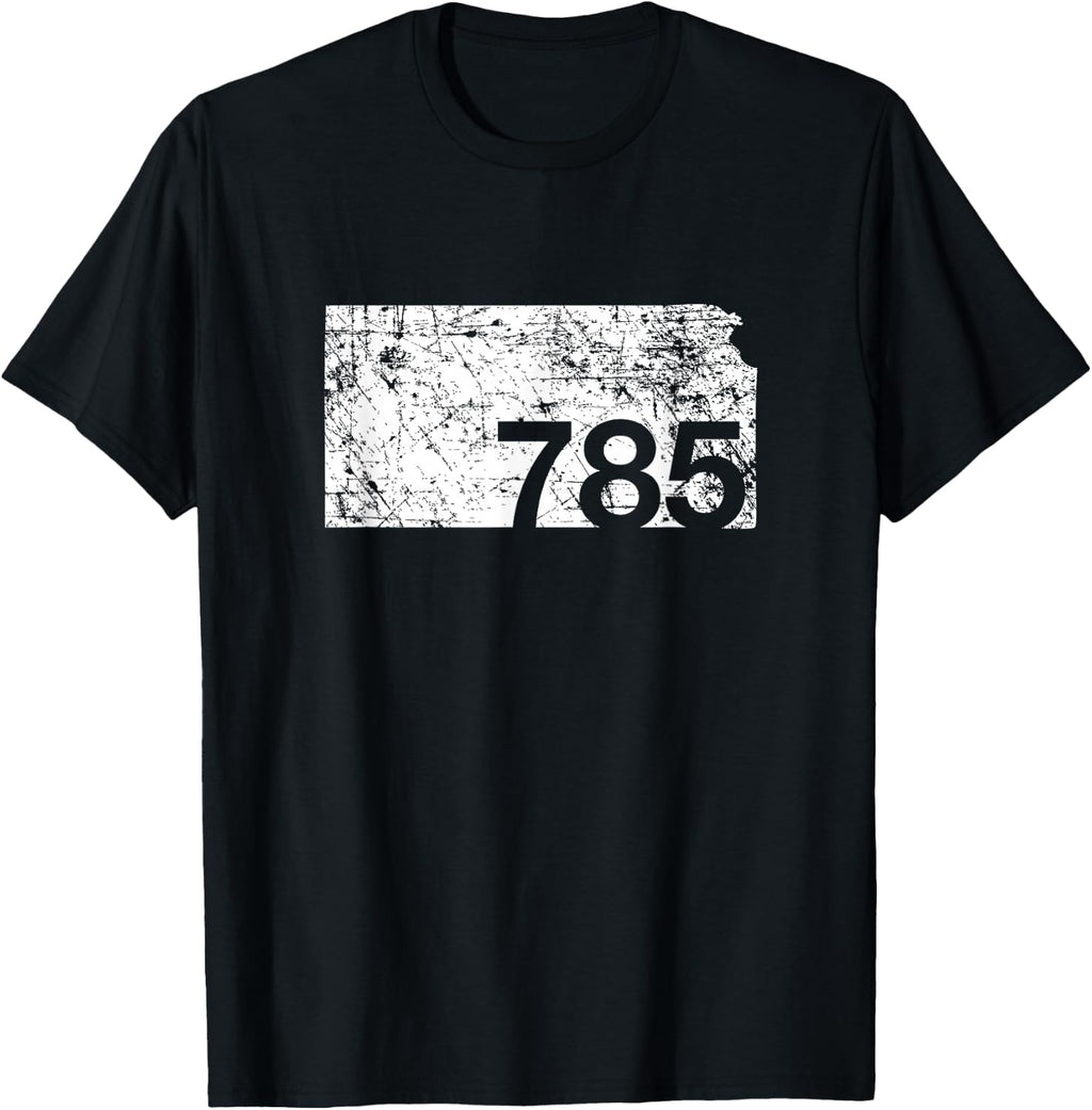 Lawrence Topeka Hays Area Code 785 Shirt, Kansas Gift T-Shirt