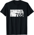 Lawrence Topeka Hays Area Code 785 Shirt, Kansas Gift T-Shirt