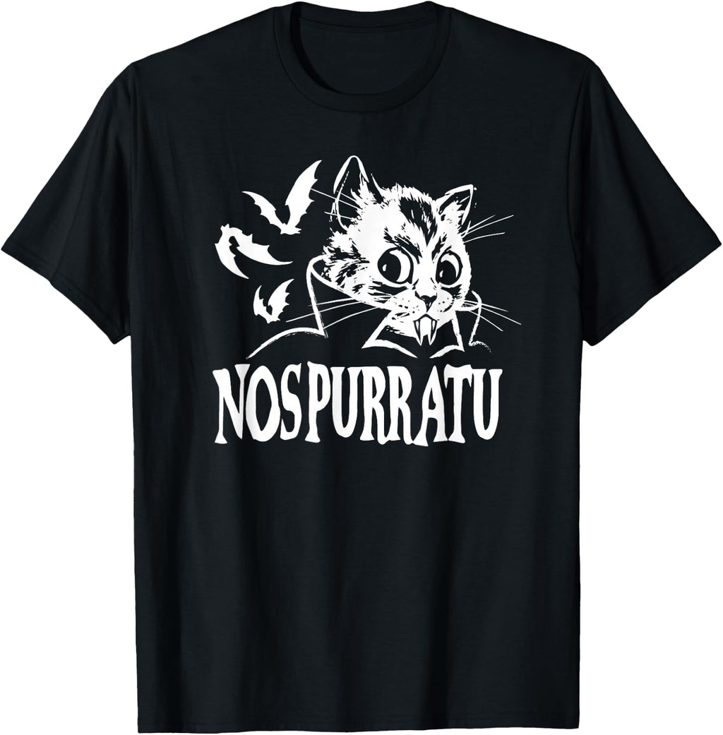 Nos-Purr-atu Vampire Kitty Cat Lover for Goth Horror Fan T-Shirt