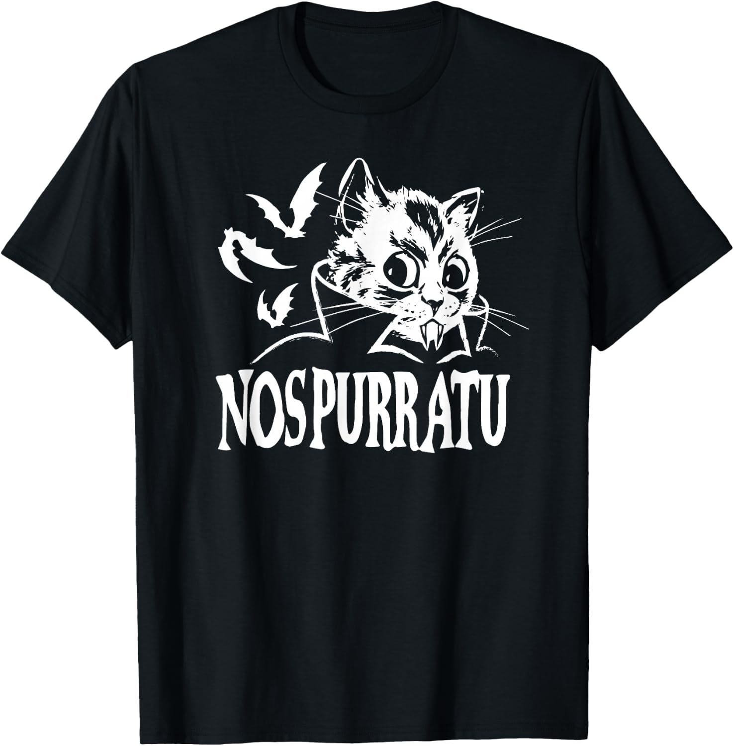 Nos-Purr-atu Vampire Kitty Cat Lover for Goth Horror Fan T-Shirt