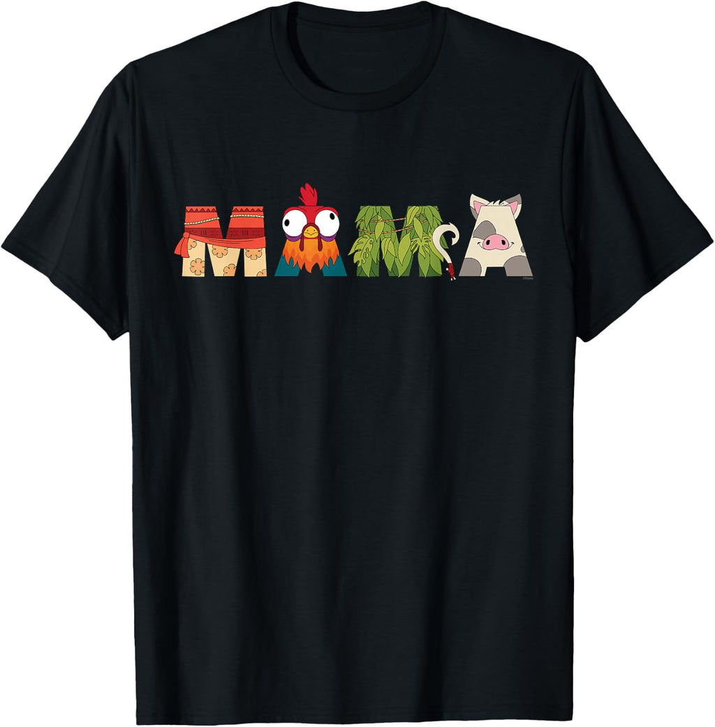Disney Moana Letters Mama Mother's Day Birthday Gift T-Shirt
