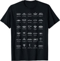 UFO Types Flying Saucer Model Alien Space Gift T-Shirt