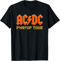 AC/DC PWR UP Tour T-Shirt - Unisex-Adults, Black, Small, Short Sleeve, Classic Fit, Cotton Blend