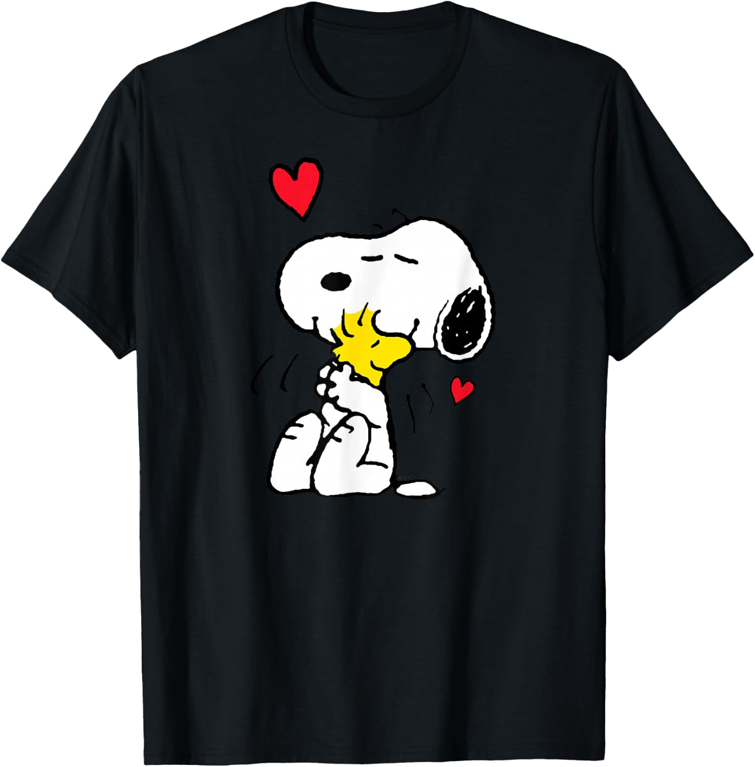 Peanuts Valentine Snoopy and Woodstock Lots of Love Short Sleeve T-Shirt