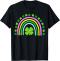 Green Four Leaf Clover Rainbow St Patrick's Day T-Shirt