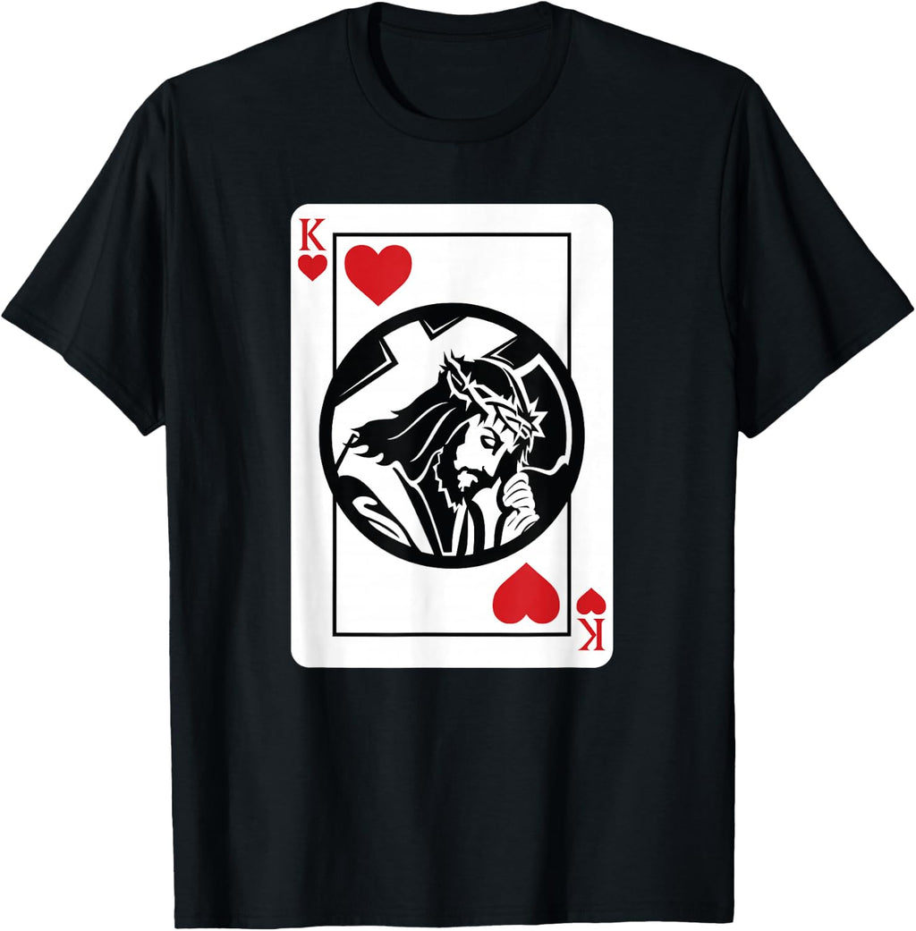 Jesus Christian T-Shirt - Jesus King Of Hearts T Shirt T-Shirt