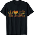 Retro Zeppelin 70s Dirigible Blimp Airship Zepelin Zepplin T-Shirt
