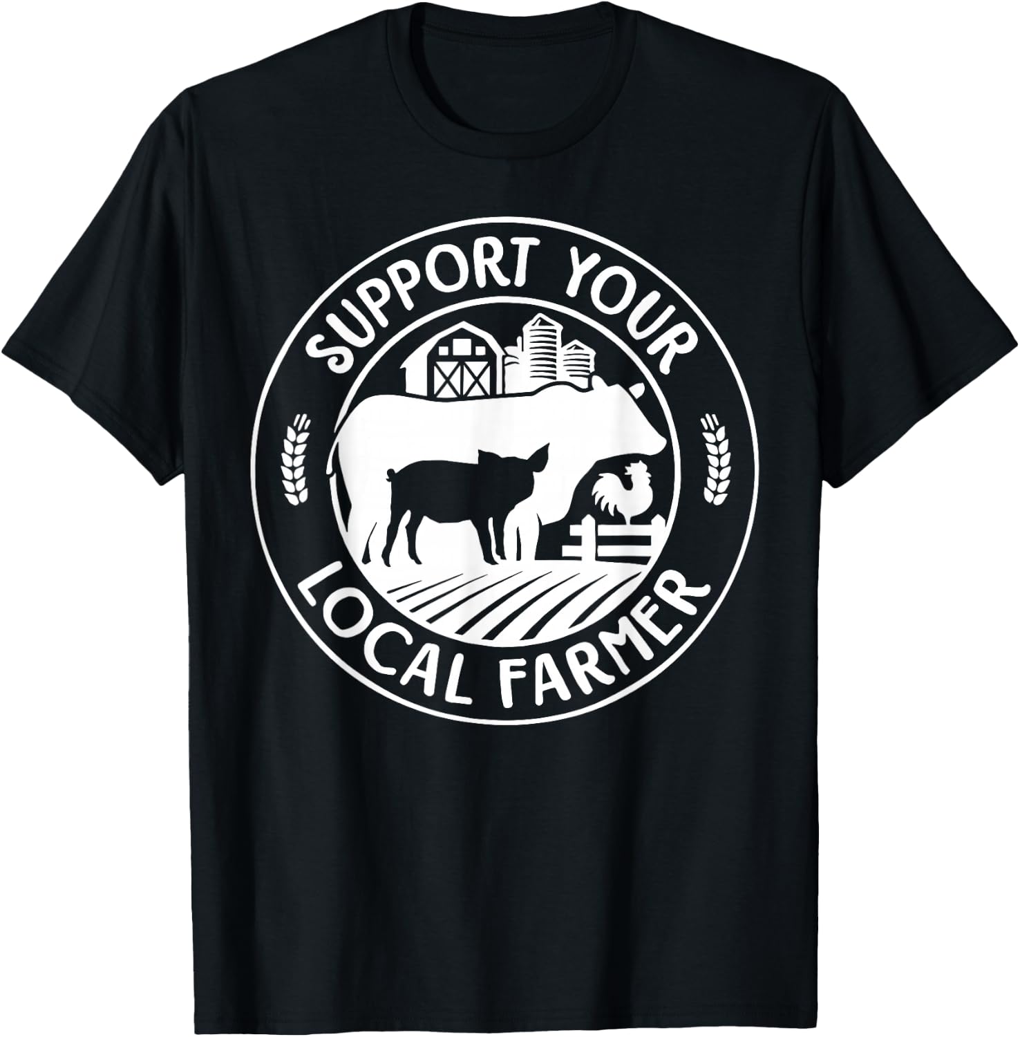 Support Your Local Farmers Pride Farm Country Farming Funny T-Shirt