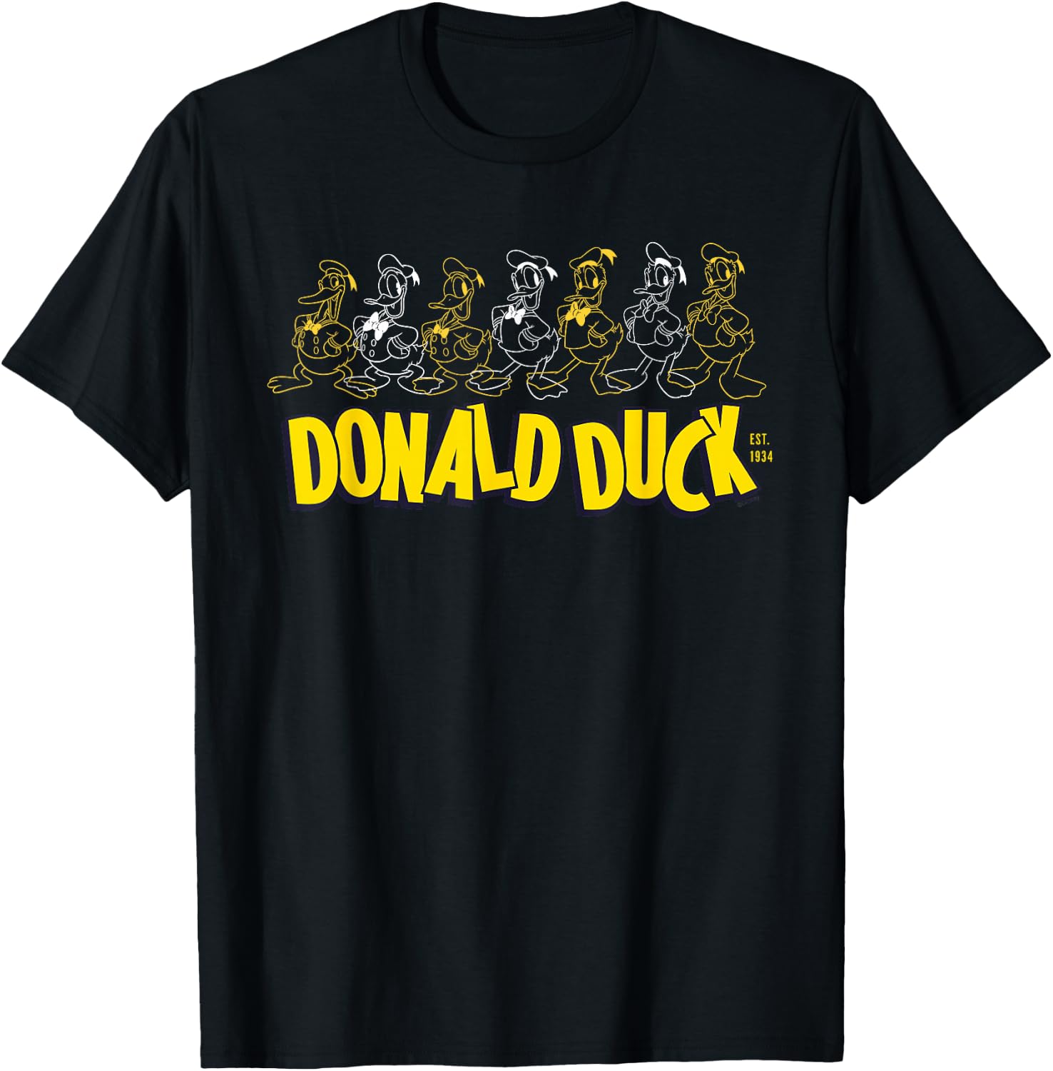 Disney Donald Duck 90th Anniversary Looks Through the Years T-Shirt