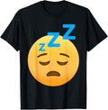 Funny Sleeping Emoticon Sleep Face Snoring Zzz Sleepy Face T-Shirt