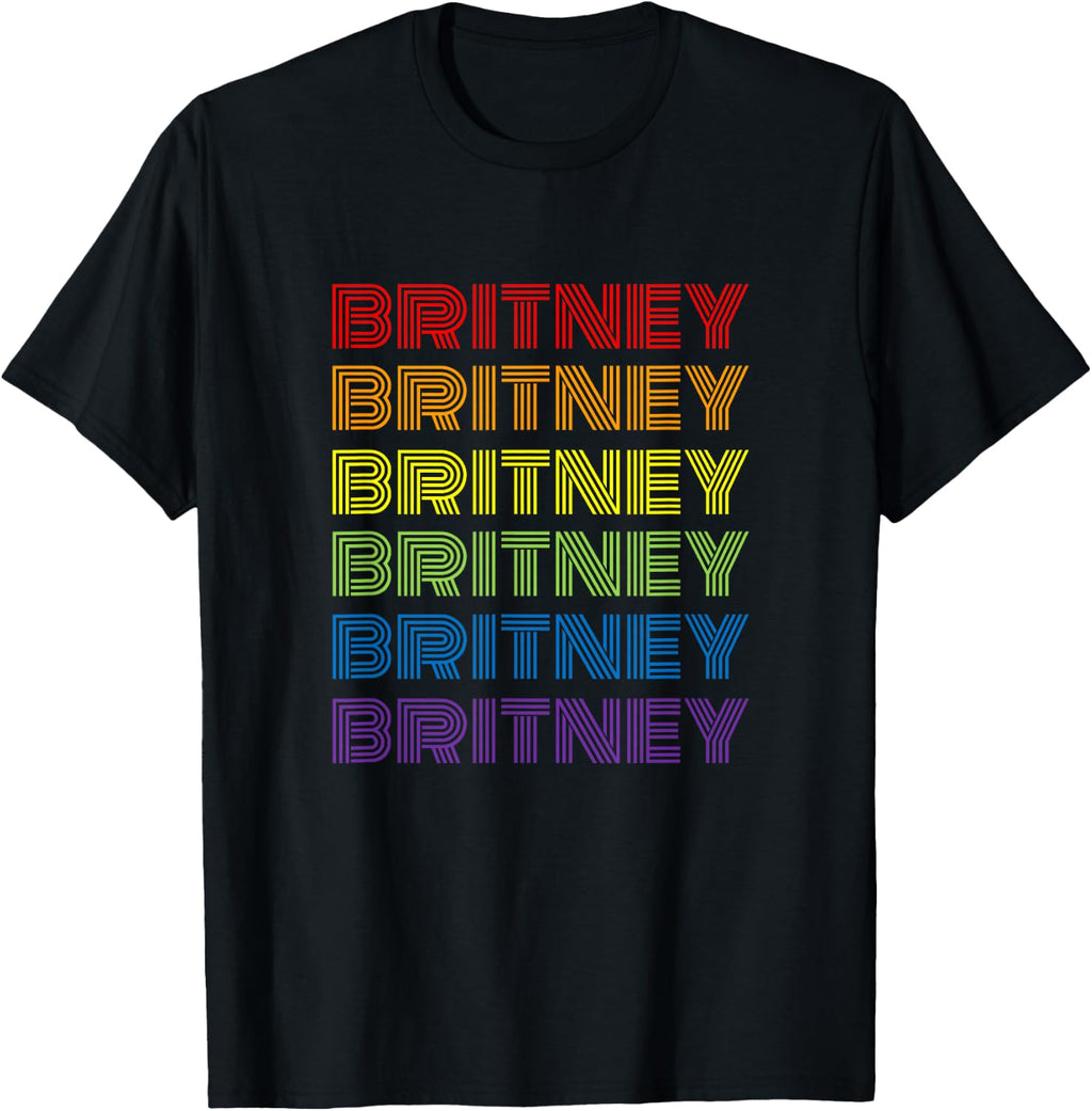 Retro Style Britney Rainbow T-Shirt