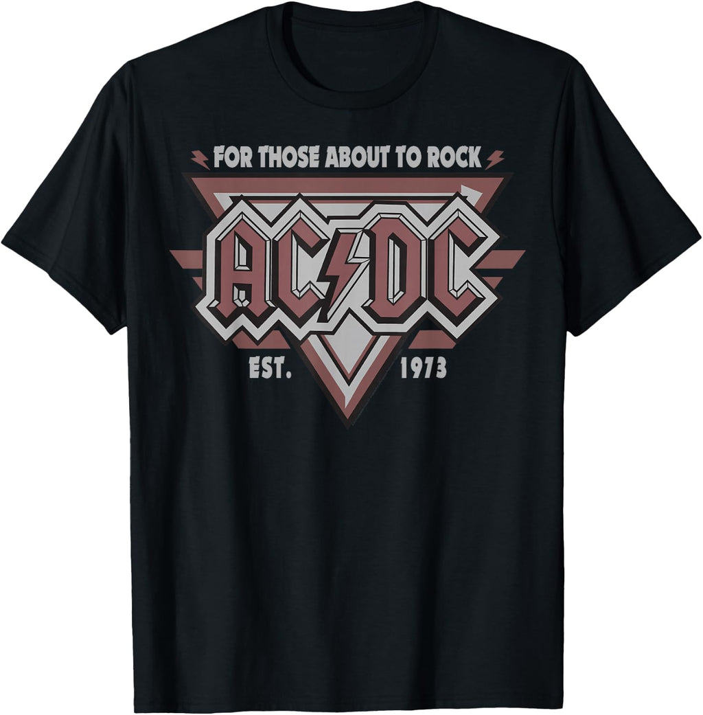 AC/DC - Est. 1973 Unisex-Adults T-Shirt - Black - Small - Short Sleeve