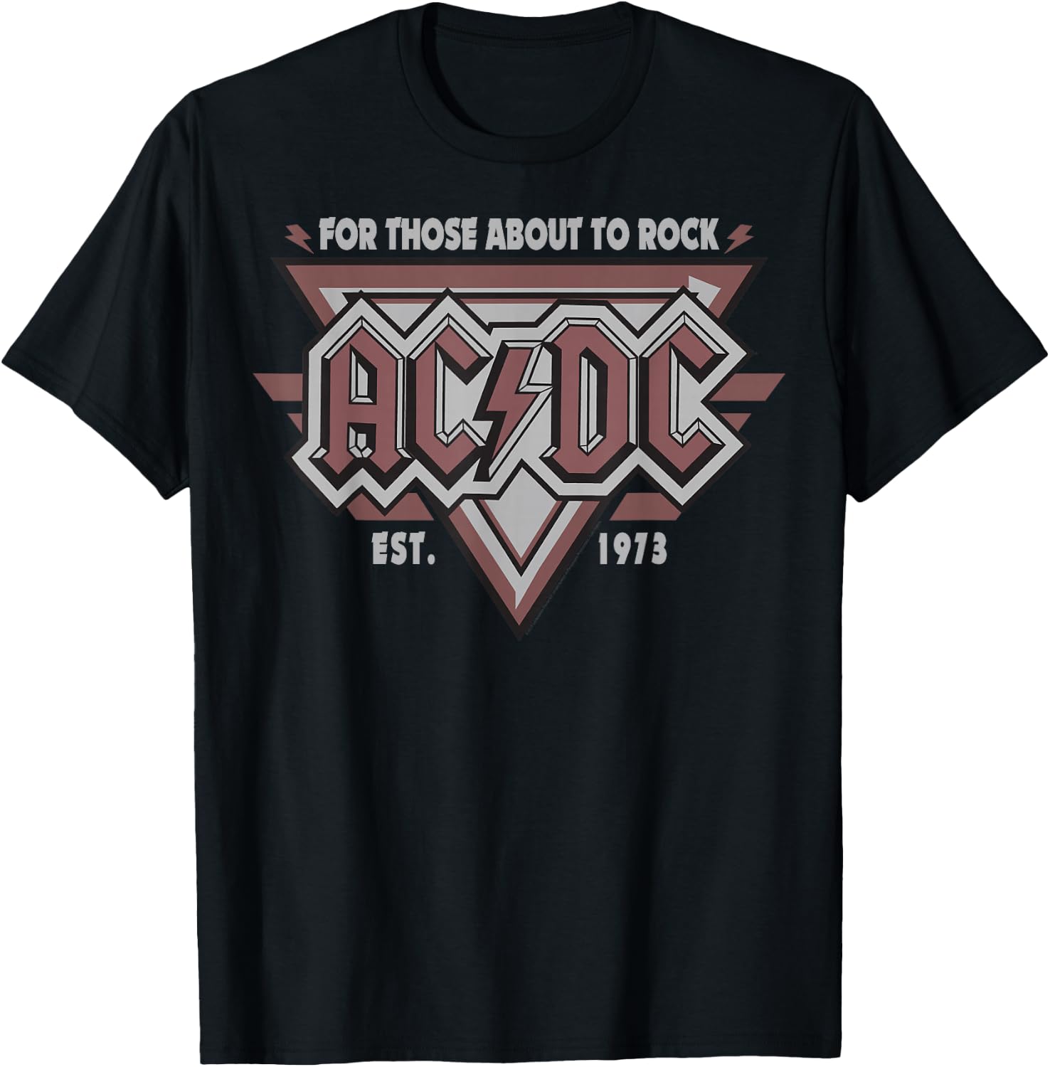 AC/DC - Est. 1973 Unisex-Adults T-Shirt - Black - Small - Short Sleeve