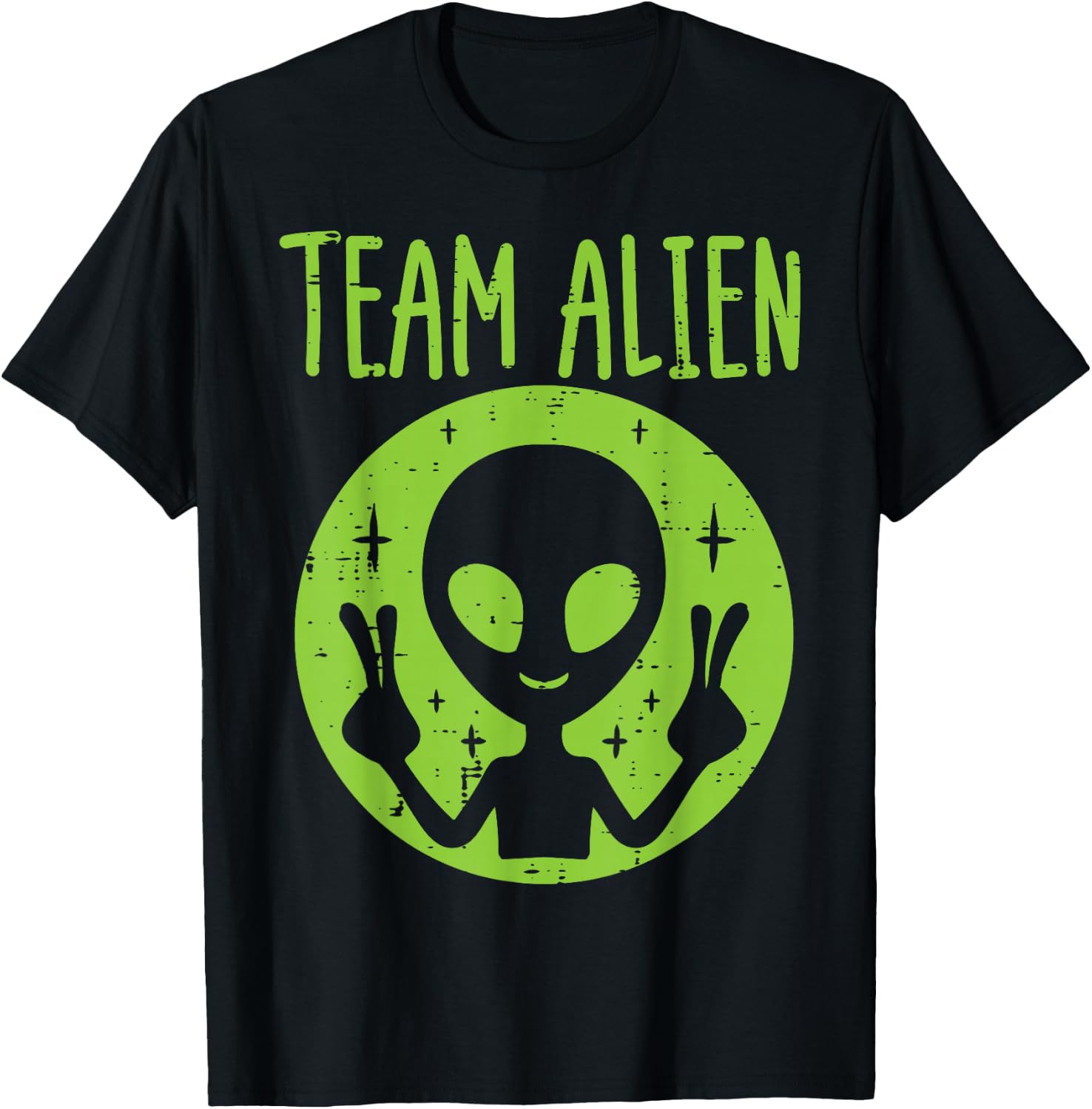 Team Alien Peace Funny UFO Space Women Kid Youth Toddler Men T-Shirt