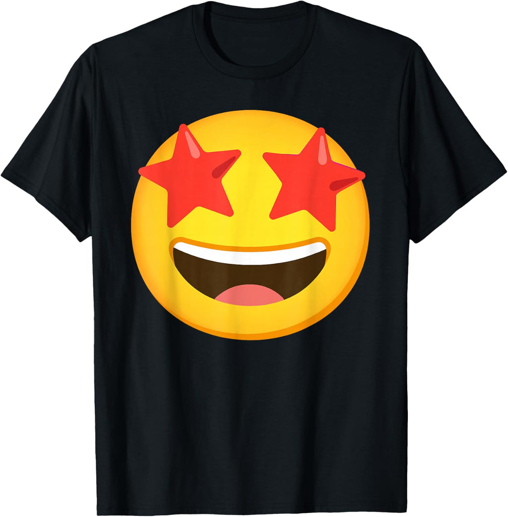 Emoticon Star Struck Star Eyes Wow Face T-Shirt