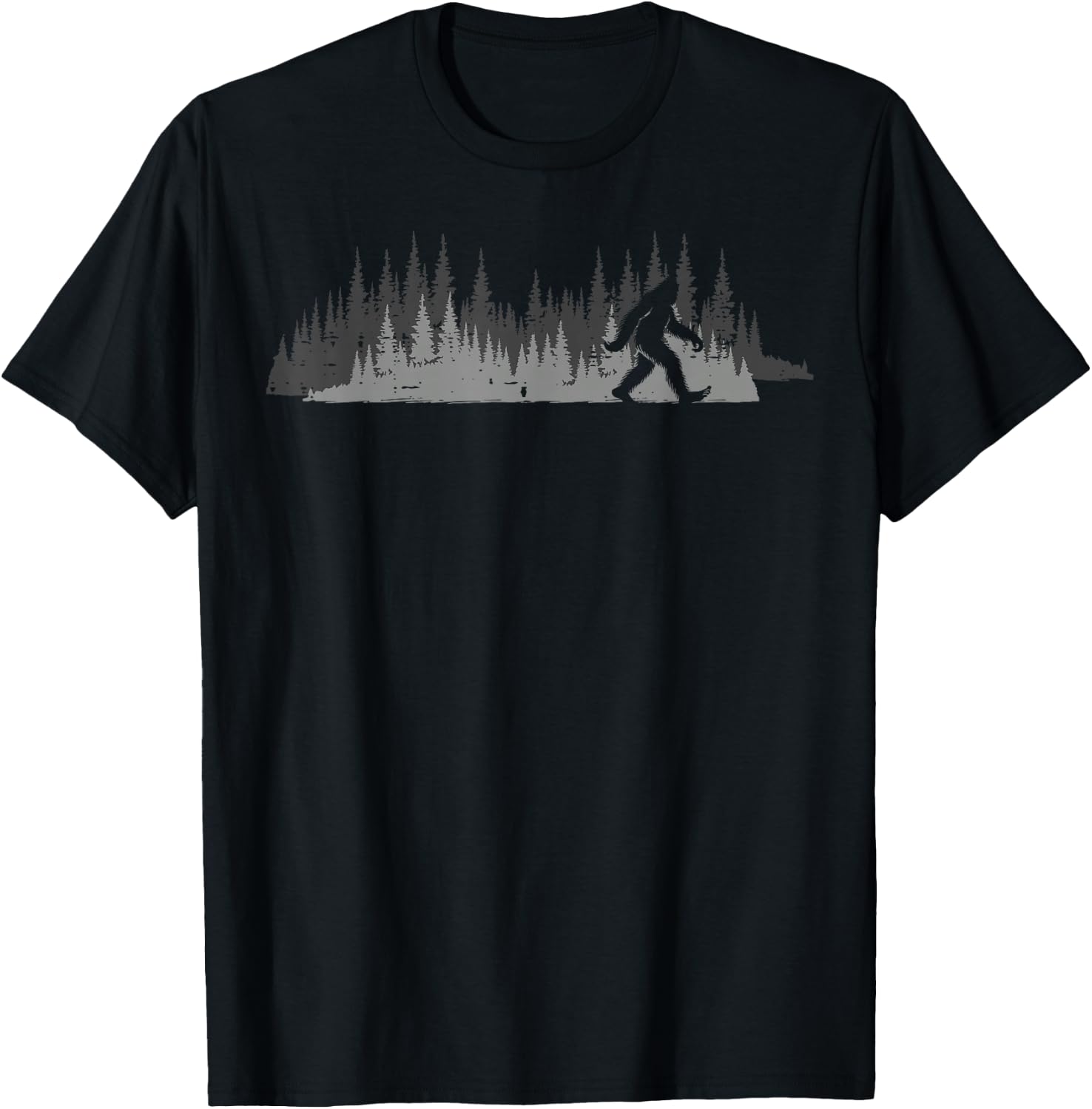 Bigfoot Walking Forest Sasquatch Woods T-Shirt Tee for Men Women Kids