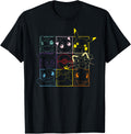 Pokemon Adult Unisex Black Grid T-Shirt