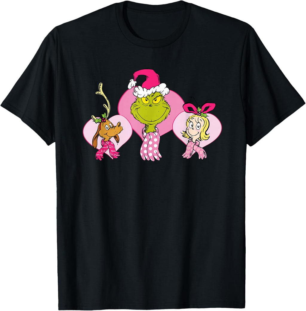 Dr. Seuss Pink Heart Trio T-Shirt T-Shirt