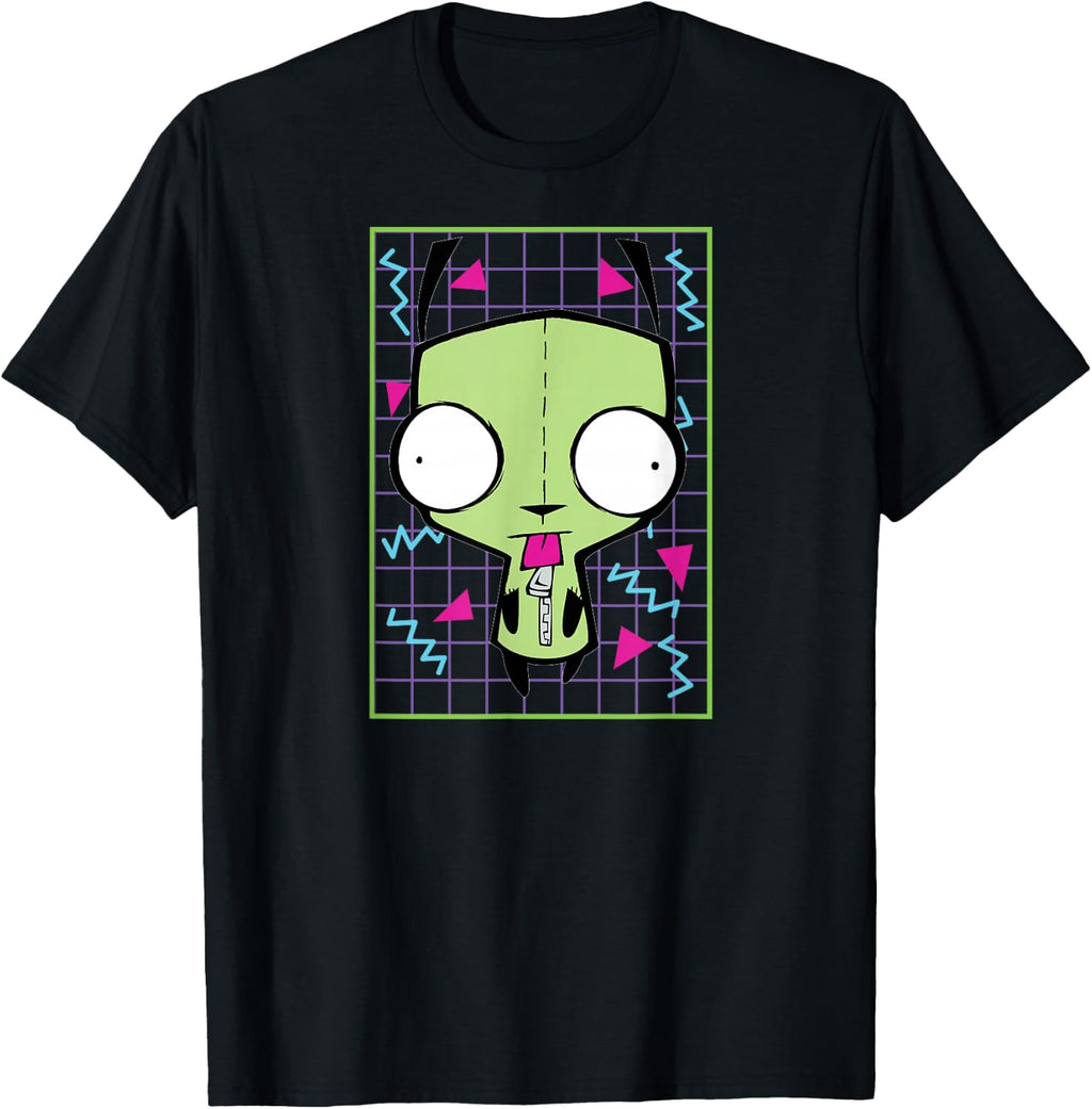 Invader Zim Gir 90s Grid Graphic Tees and T Shirts for Men and Women