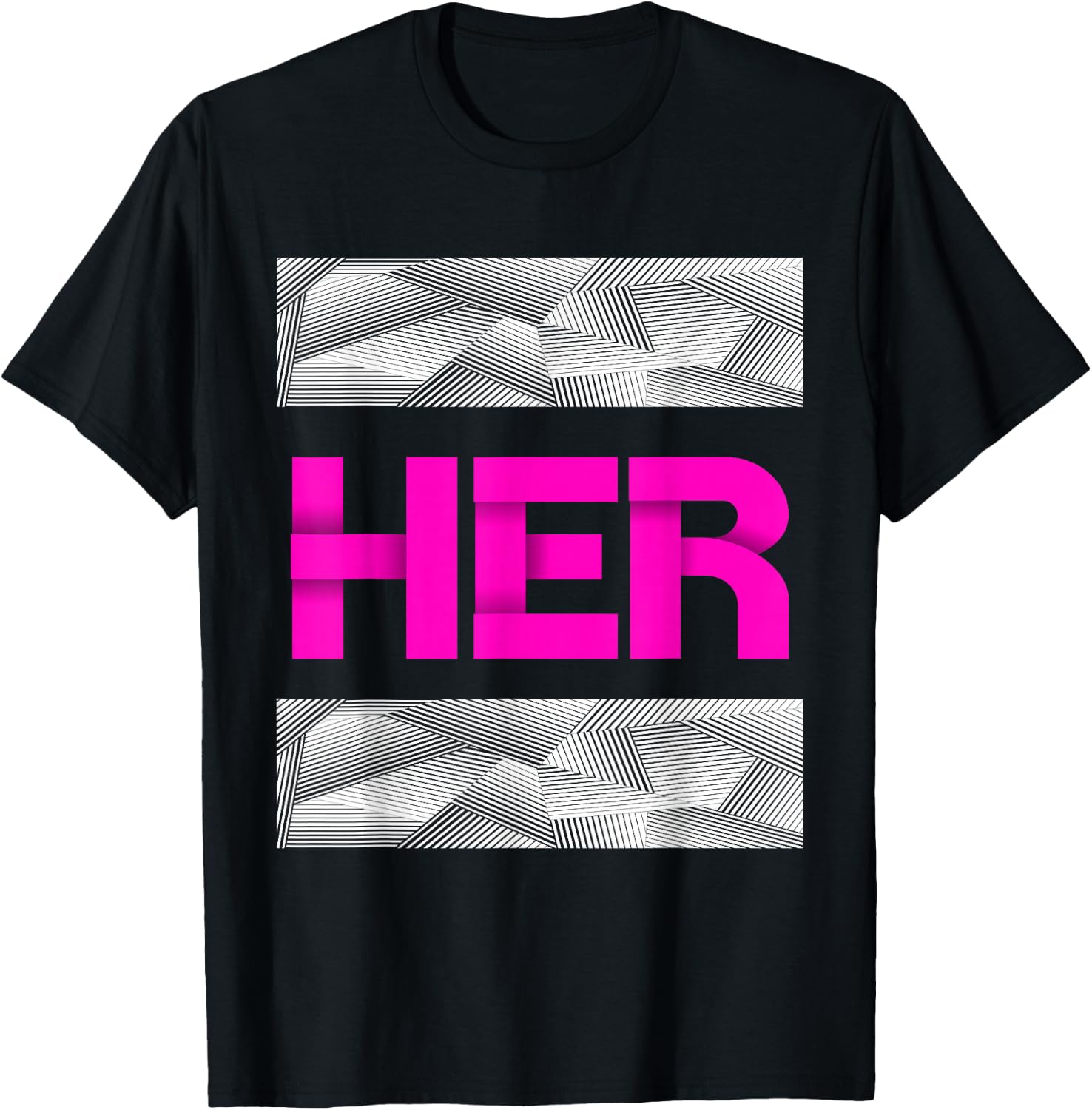 Pink She is HER Pink Color Graphic T-Shirt