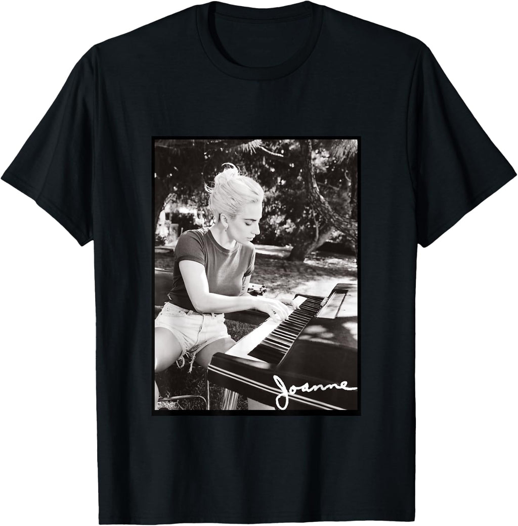 Lady Gaga Joanne Piano Photo T-Shirt Small