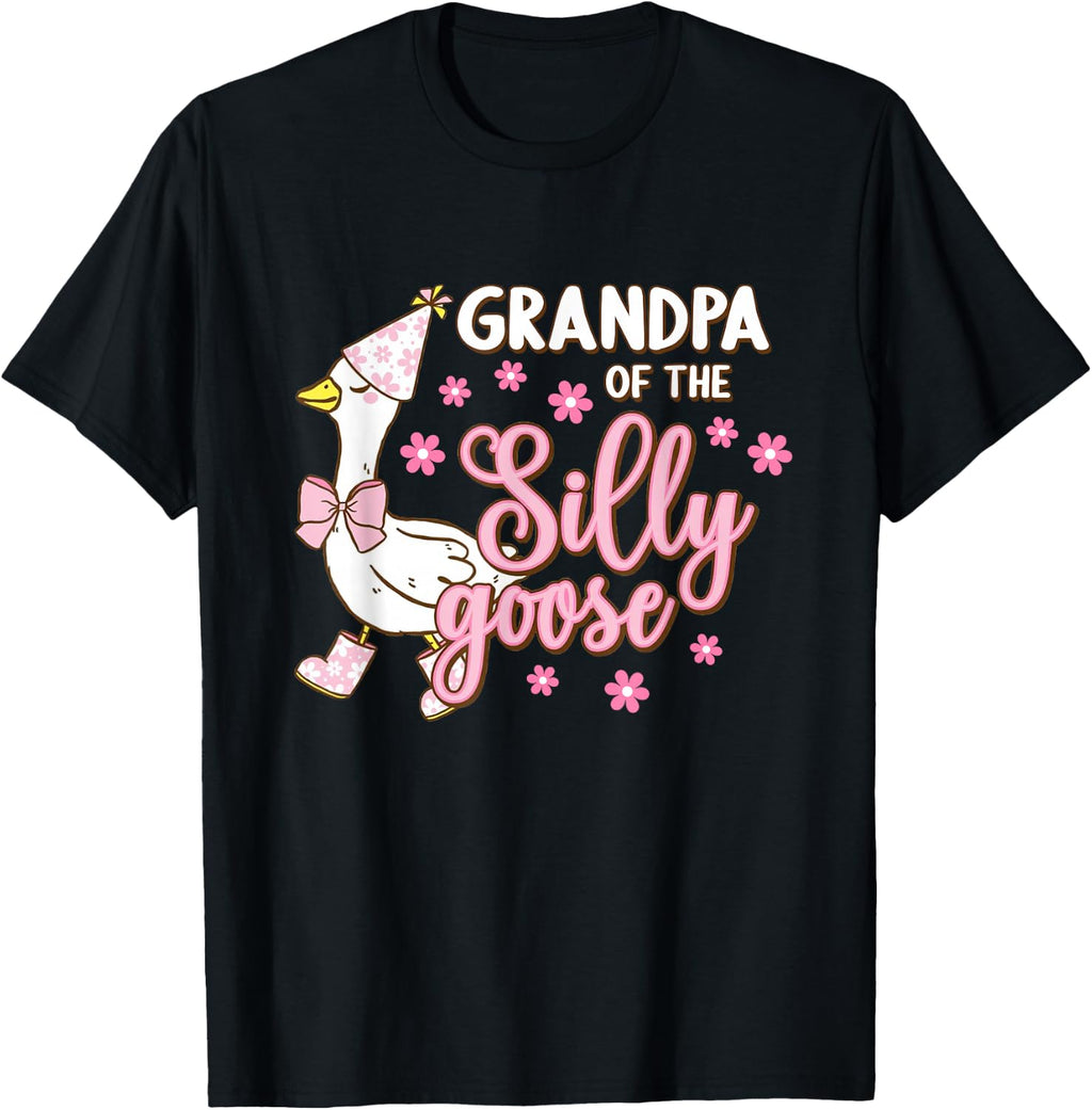 Grandpa Of The Silly Goose First Birthday Family Matching T-Shirt