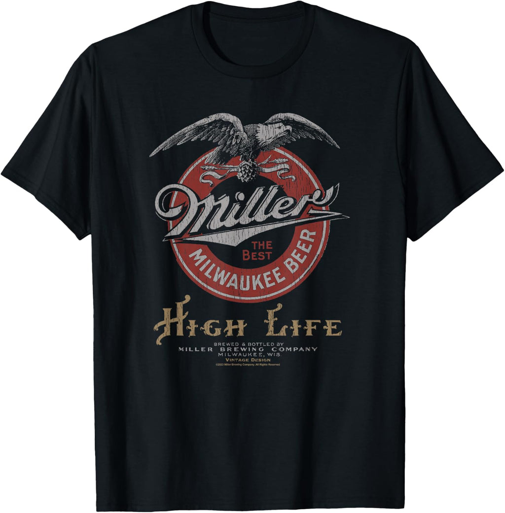 Coors Classic Miller High Life Vintage Beer Logo T-Shirt Small