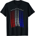 Patriotic Red White Blue Air Force Flyover USA Aviation T-Shirt