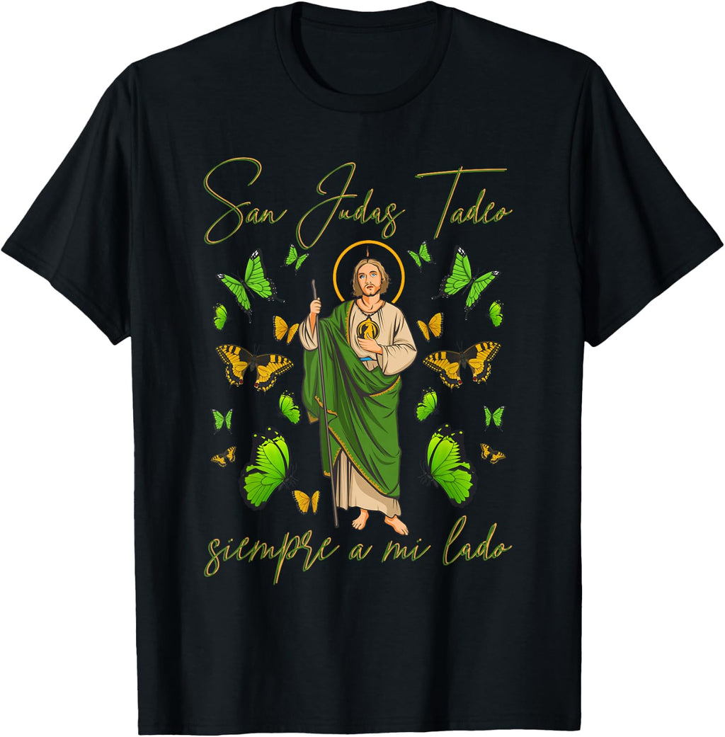 San Judas Tadeo Siempre A Mi Lado. Versión Mariposas T-Shirt