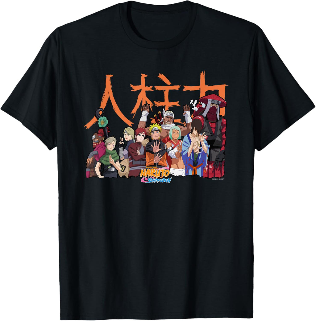 Naruto Shippuden Jinchuuriki Group Anime T-Shirt